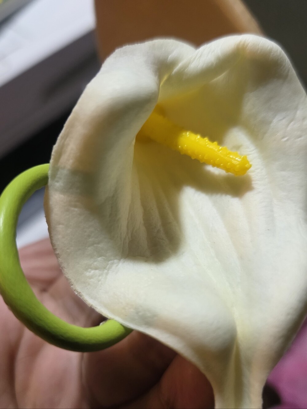 Lime Green & Nude Calla Lily Stiletto Sandal - Picture 2 of 3